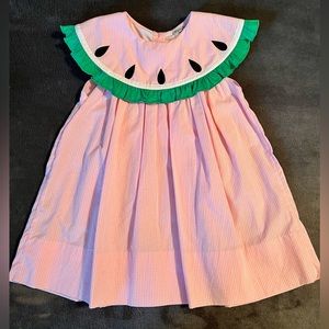 Toddler gingham watermelon dress. Summer dress. Easter dress. Size 3